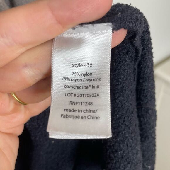 Barefoot Dreams Cozychic Lite Ombre Calypso Wrap Cardigan Pewter Black Size S/M - Picture 4 of 6